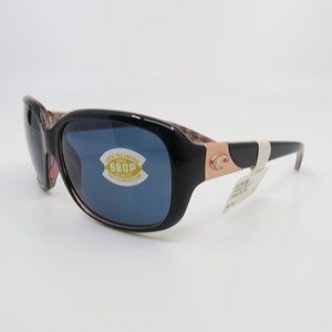 Costa GANNET 06S9041-06 Black/Hibiscus Gray 580P Polarized New Women Sunglasses